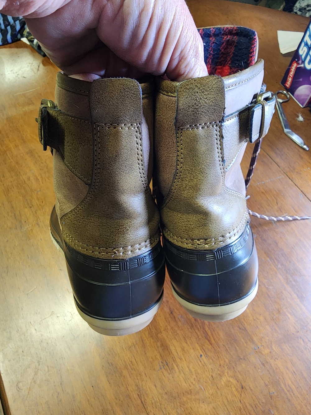 Maurives Womens Sz 9 Waterproof Duck Boots in Brown and Black - Picture 2 of 7